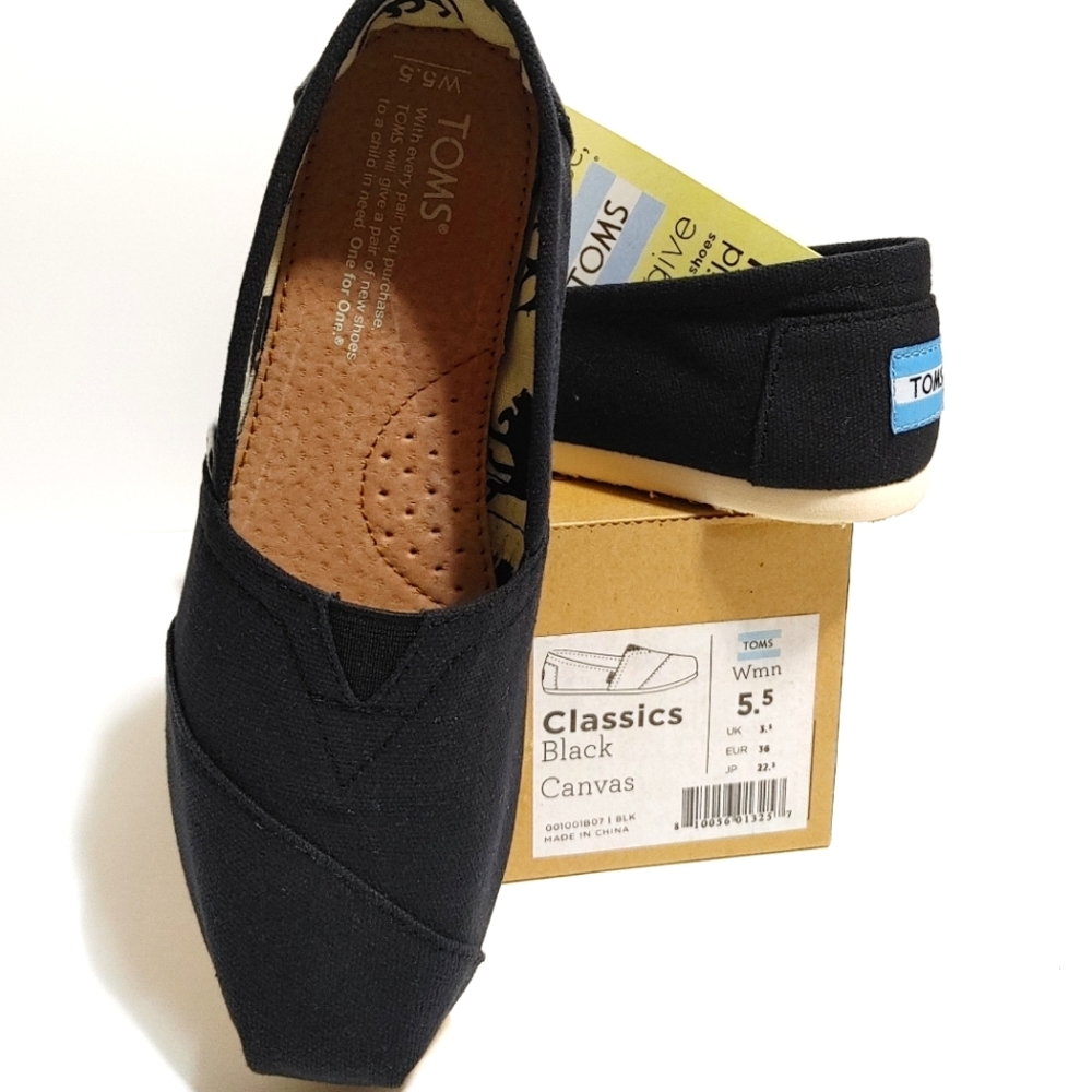 🆕 TOMS Black Canvas Classics